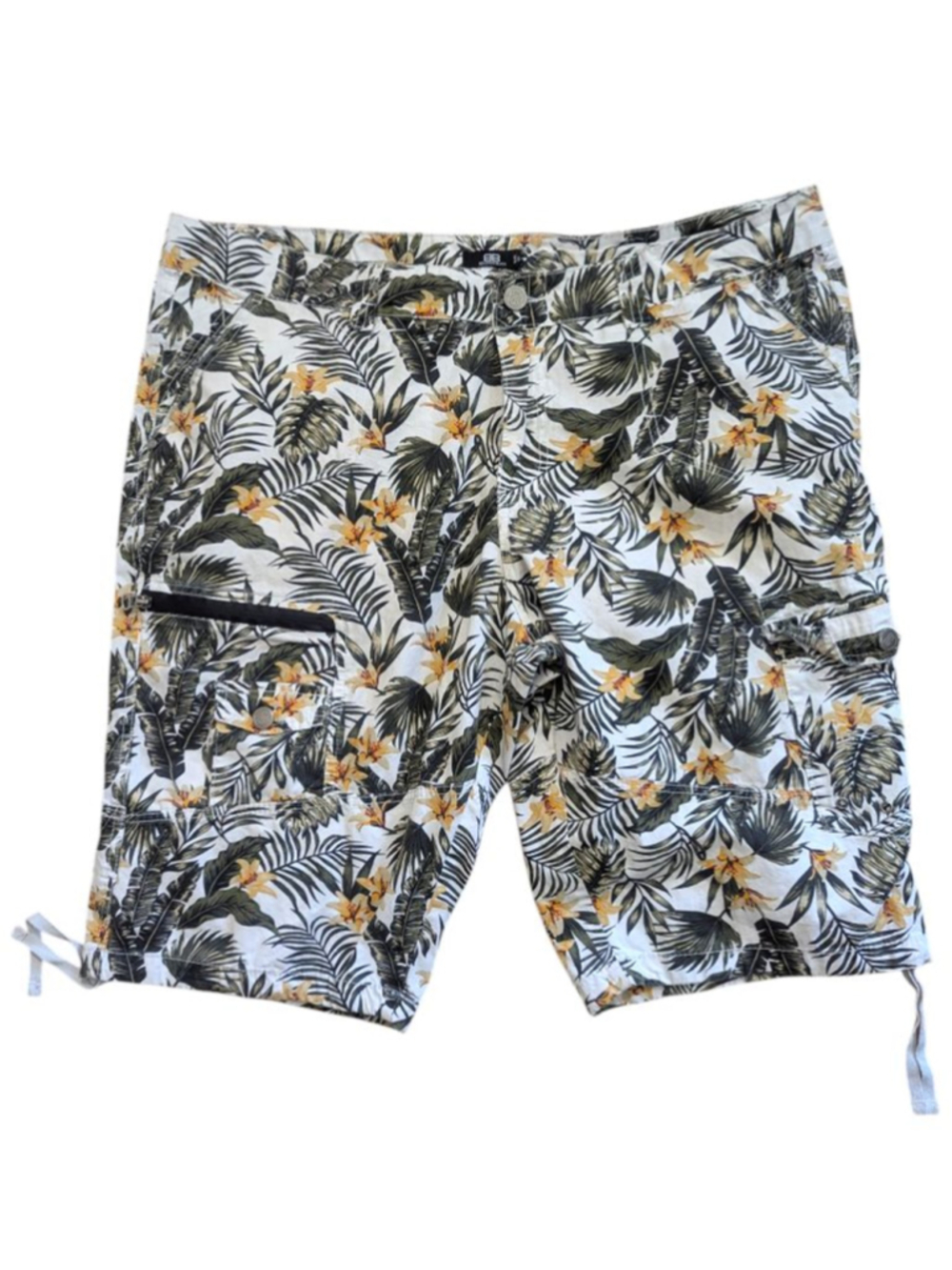 Benjamin Black Cargo Shorts Tropical Floral Size 40